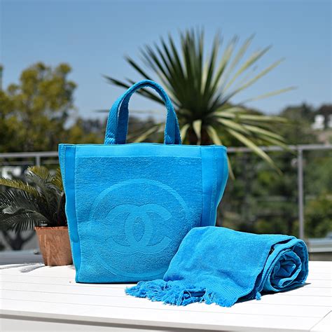 designer towels chanel|Chanel beach bag with towel.